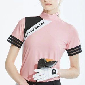 Nevermindall Golf Daisy Cuddle Up Line T-Shirt in Pink